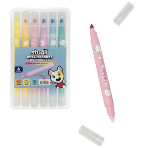 SET RESALTADOR COLOR PASTEL X6