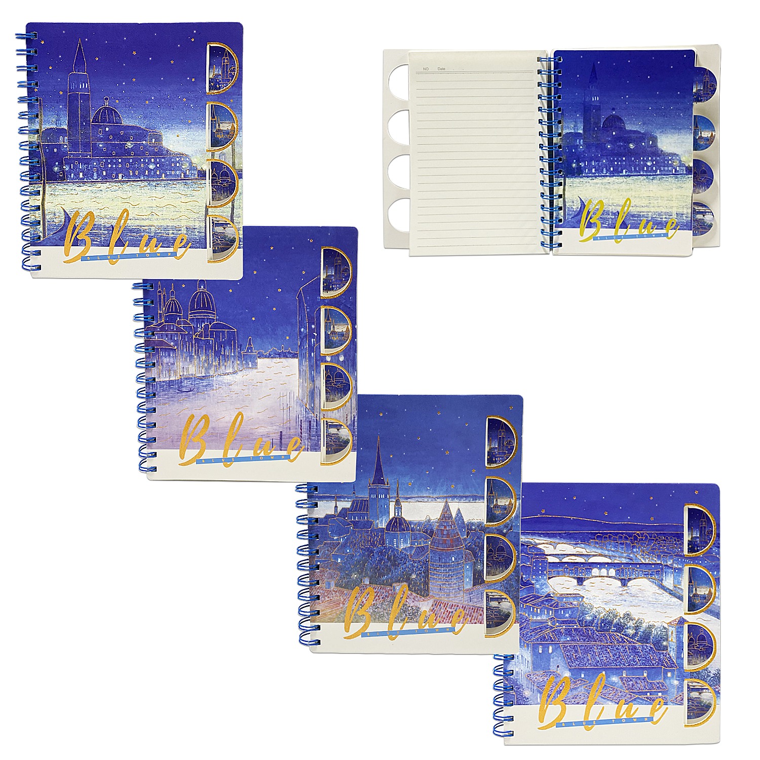 AGENDA ARGOLLADA ESTAMPADA LINEAS.