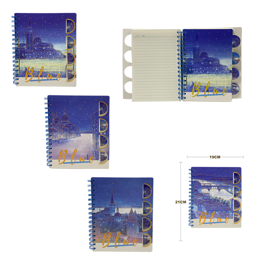 AGENDA ARGOLLADA ESTAMPADA LINEAS.