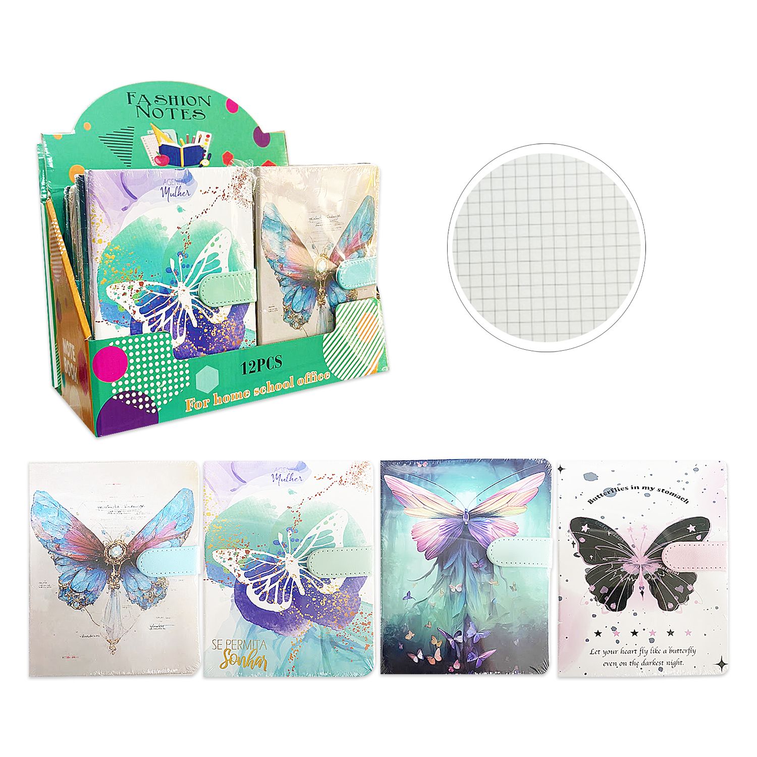 AGENDA MARIPOSA CUADROS (CJX12)