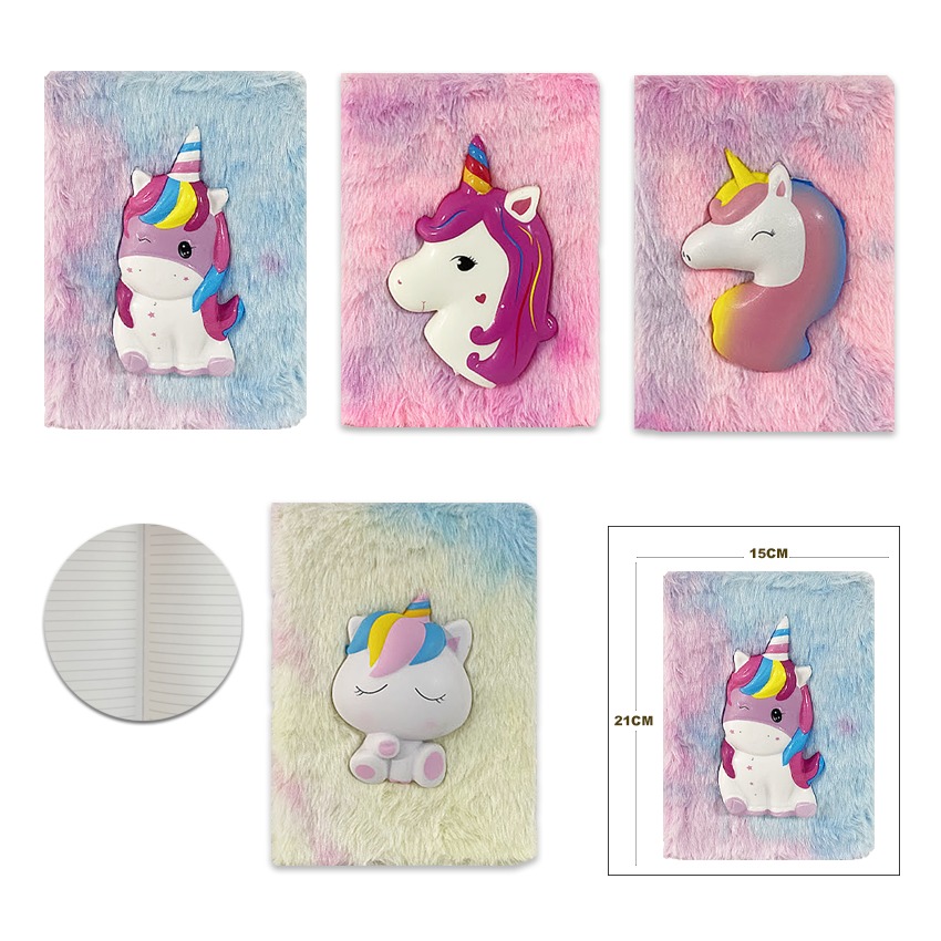 AGENDA PELUCHE UNICORNIO LINEAS