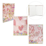 AGENDA CORAZONES BRILLANTE LINEAS