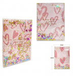 AGENDA CORAZONES BRILLANTE LINEAS
