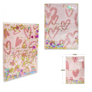 AGENDA CORAZONES BRILLANTE LINEAS