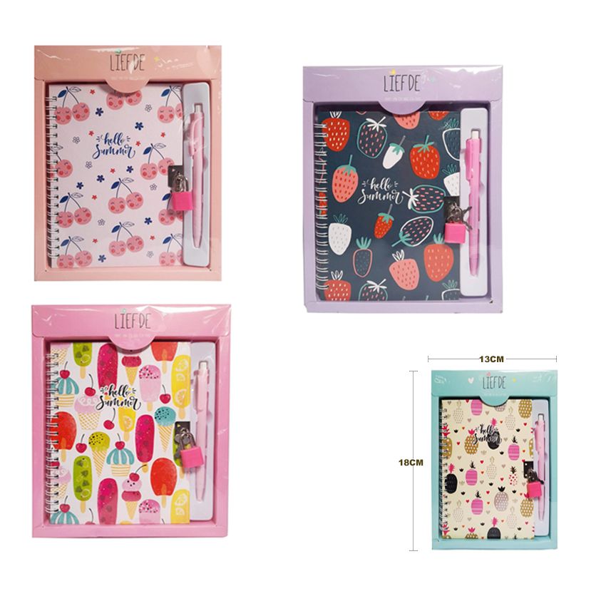 SET AGENDA FRUTAS CON LAPICERO