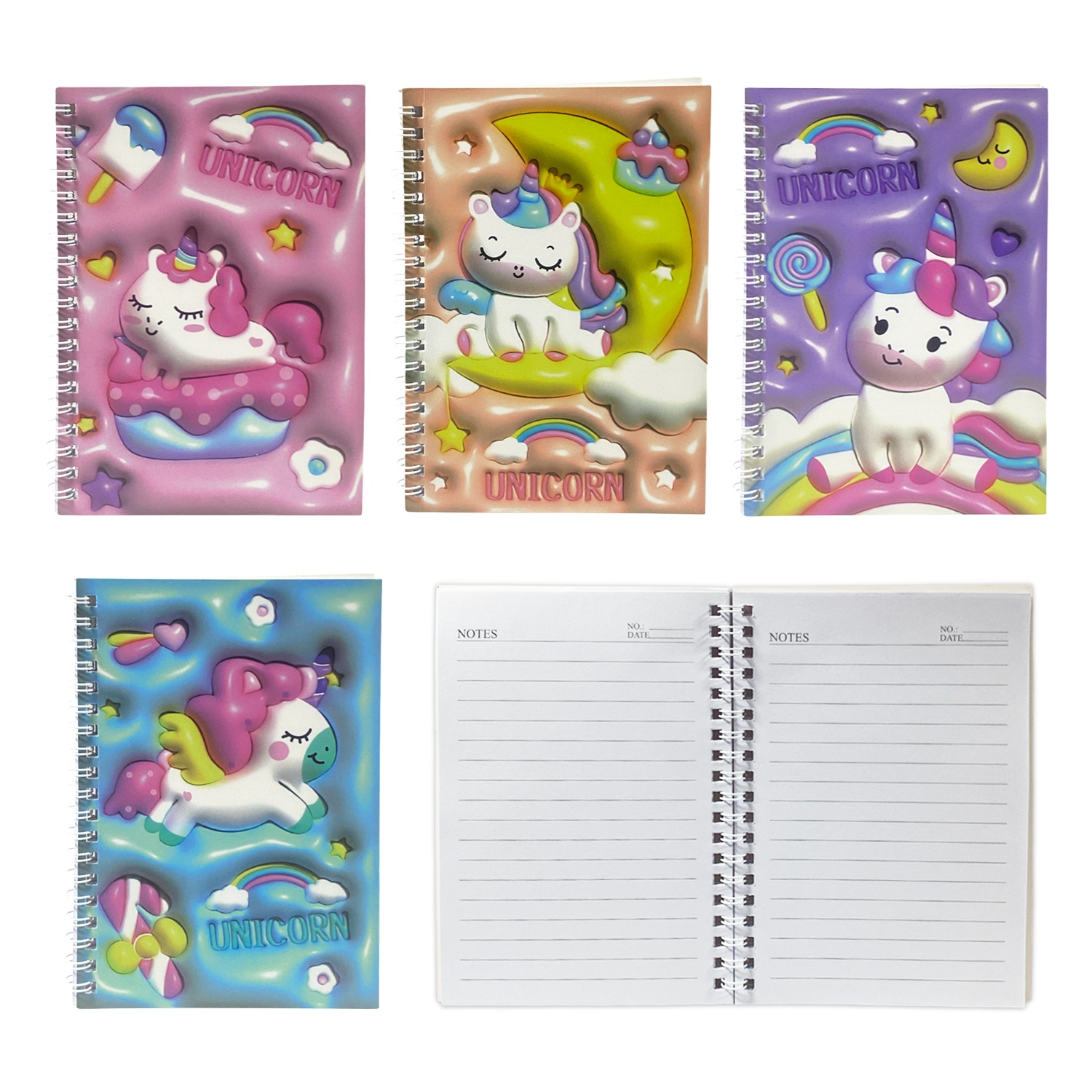 AGENDA UNICORNIO ARGOLLADA LINEAS (PQTX12).