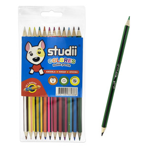 ESTUCHE DE COLOR DOBLE PUNTAS X12