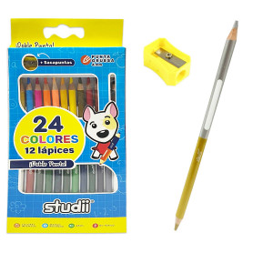 CAJA COLOR DOBLE PUNTA X12