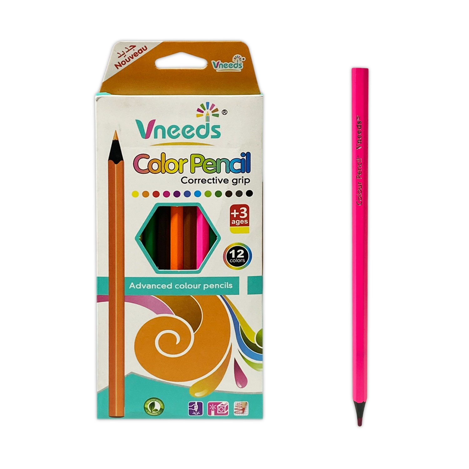 CAJA COLOR LARGO X12