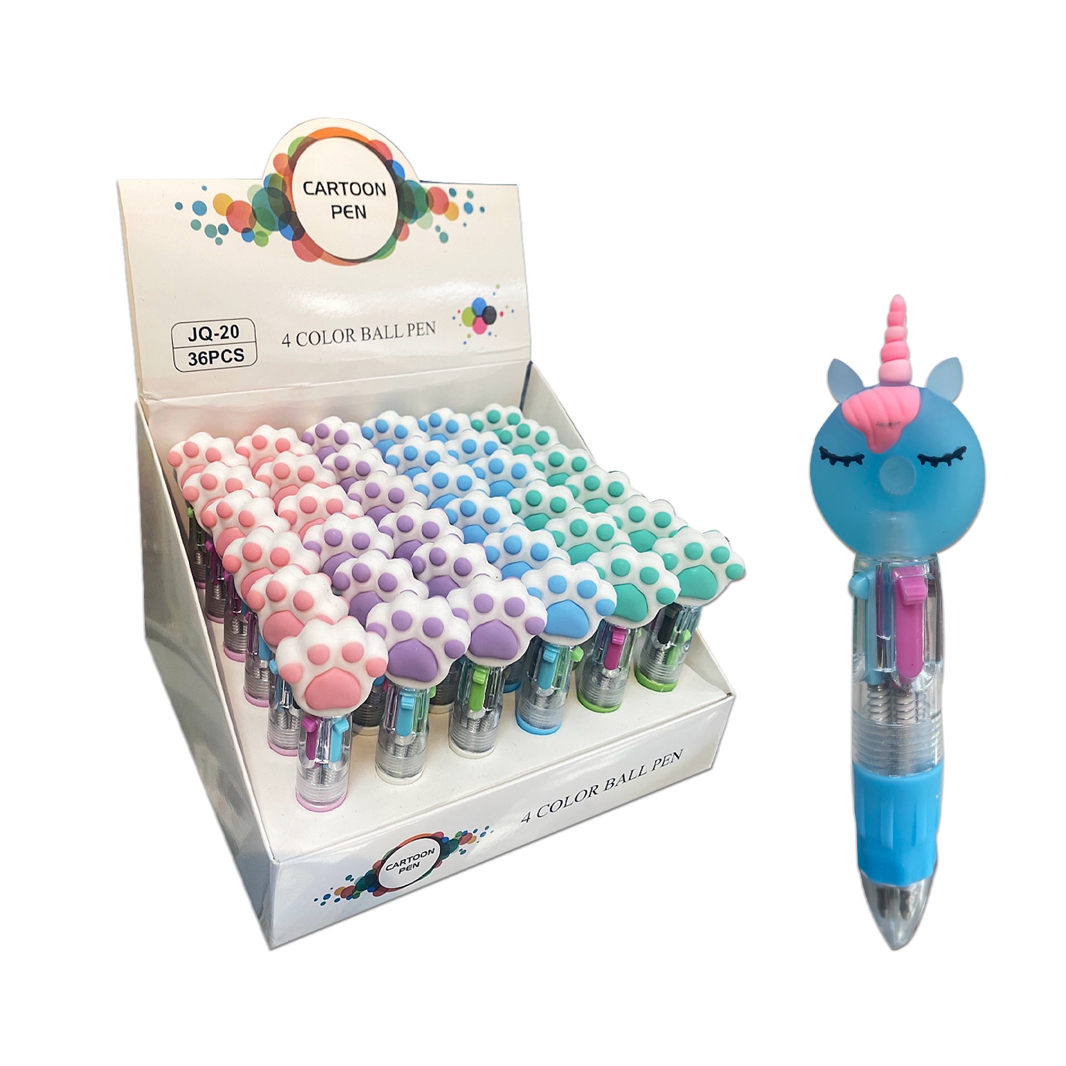 LAPICERO UNICORNIO 4 PUNTAS (CJX36)