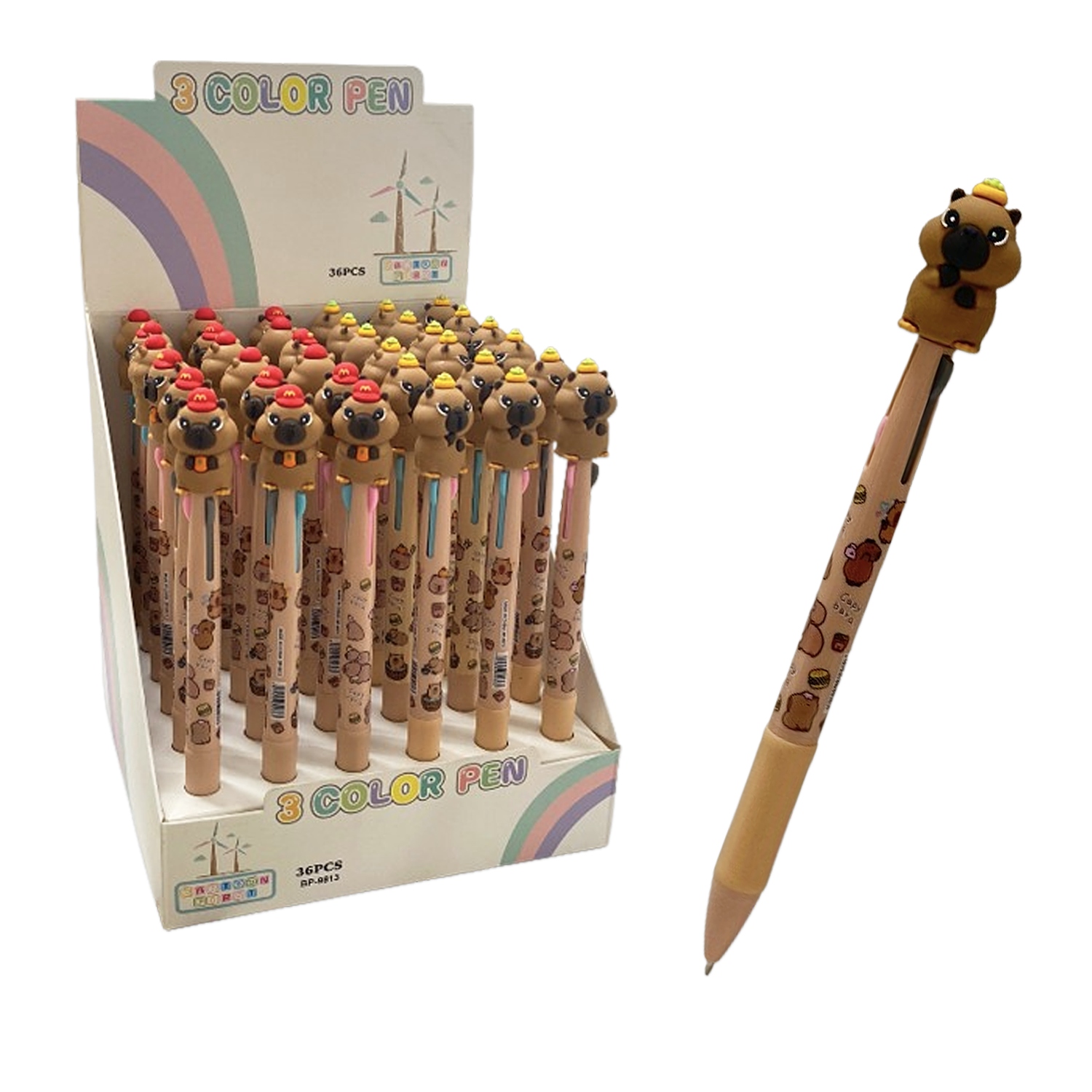 LAPICERO CAPIBARA 3 PUNTAS (CJX36)