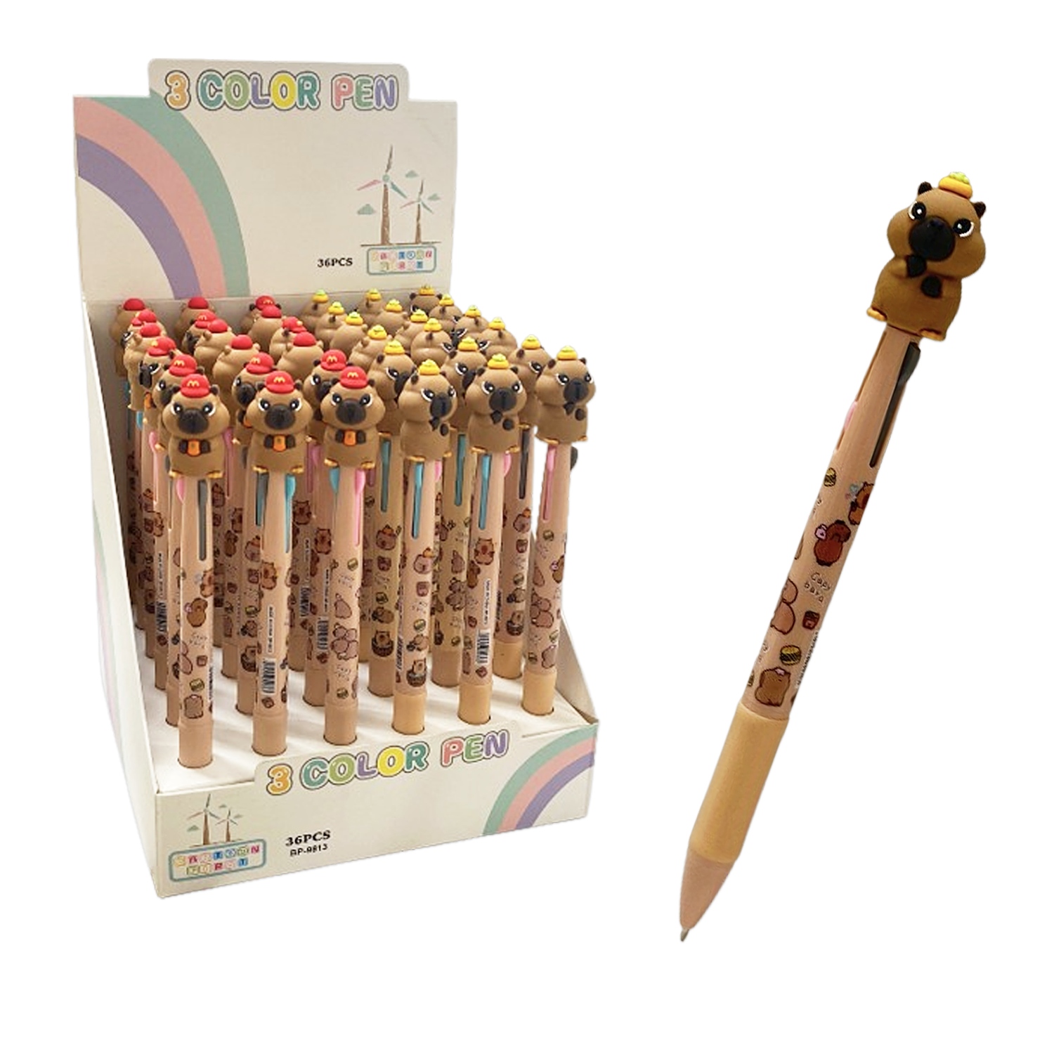 LAPICERO CAPIBARA 3 PUNTAS (CJX36)