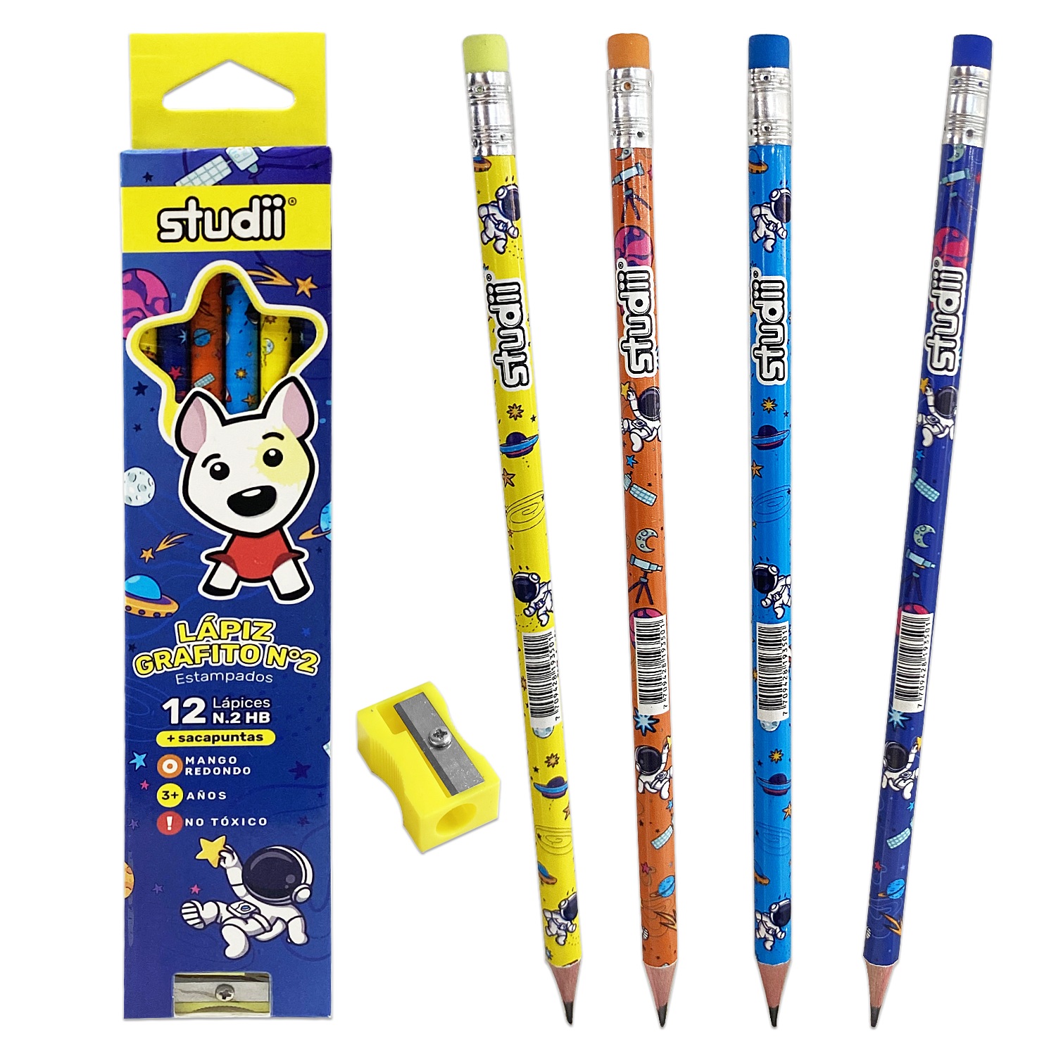 CAJA DE LAPIZ HB ASTRONAUTA X12