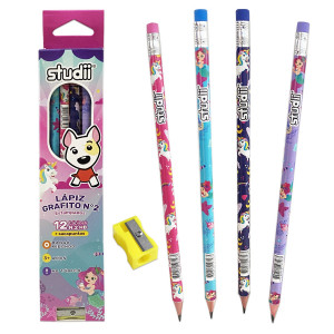 CAJA DE LAPIZ HB UNICORNIO X12