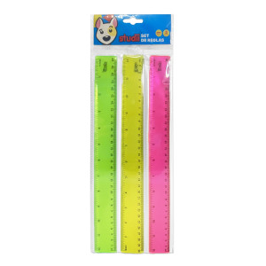 REGLA RIGIDA 30CM X3