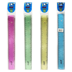 REGLA RIGIDA DOBLE BISEL 30CM