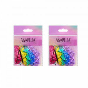 CAUCHO PELUQUERO PASTEL PUNTOS AKARELLA 3884-6/ 38846 (PQTX12)