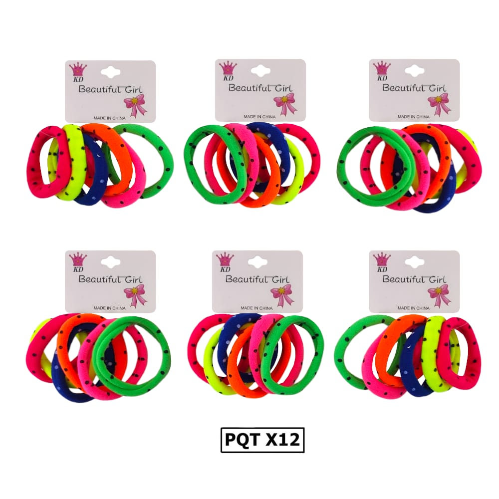 CAUCHO LICRA FUERTE ESTAMPADO PUNTOS DK-1200 (PQTX12)