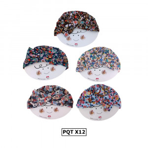 TURBANTE BEBÉ ESTAMPADO FLORES DK-1255 (PQT X12)
