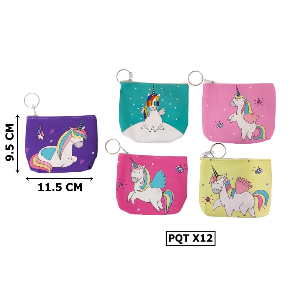 MONEDERO ESTAMPADO UNICORNIO DK-1569-6 (PQTX12)