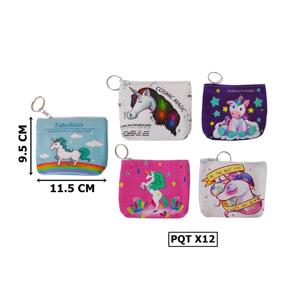 MONEDERO COLORES PASTEL UNICORNIO DK-1569-7 (PQTX12)
