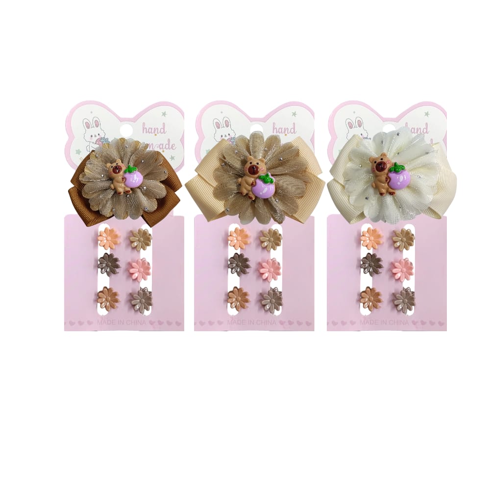 PINZA MOÑO CAPIBARA MAS PIOJITOS DK-3162-1 (PQTX12)