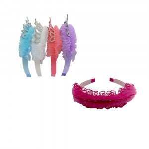 DIADEMA NIÑA CORONA MURANO ENCAJE DK-3294-1 (PQTX12)