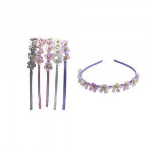 DIADEMA FLOR COLORES PASTEL DK-3300-2 (PQTX12)