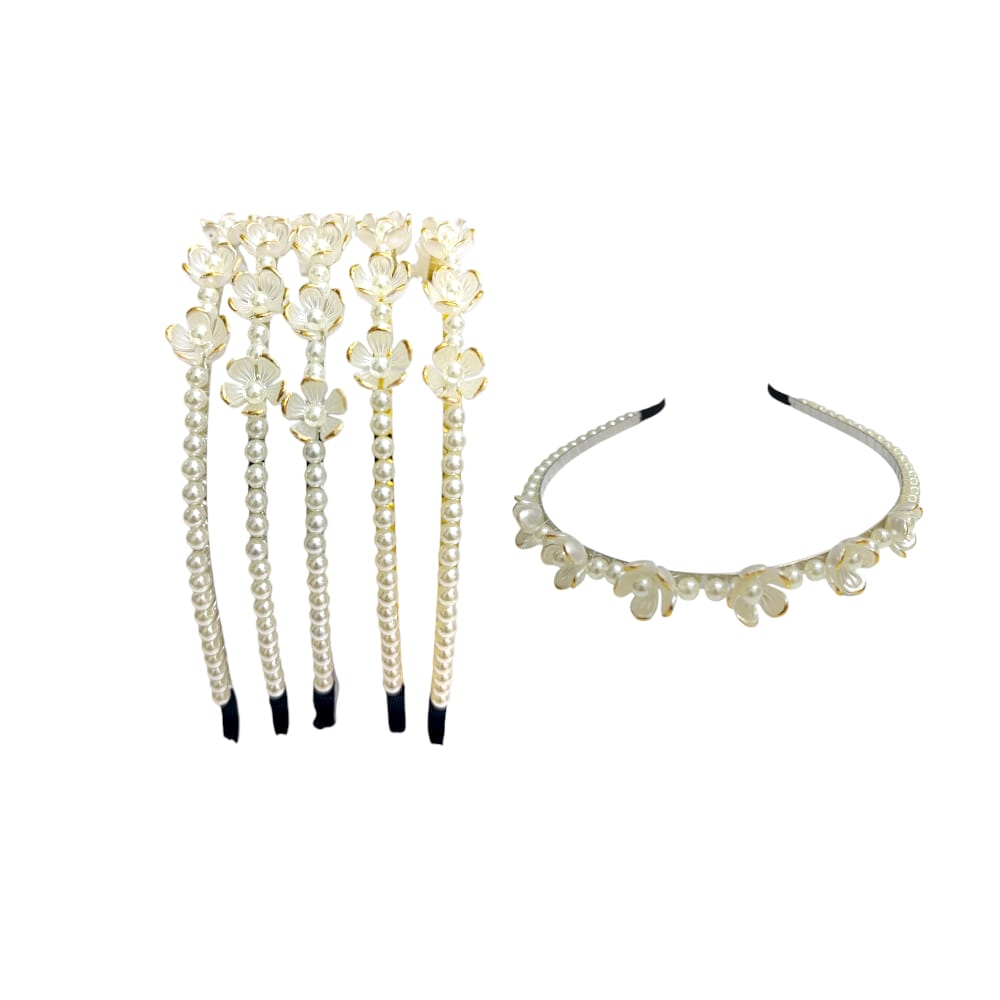 DIADEMA PERLAS FLOR DK-3300-3 (PQTX12)