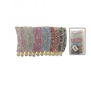 GANCHO BANANA PIEDRAS TRASLUCIDA DK-3322-2 (PQX12)