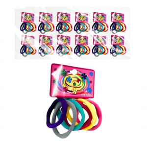 PQTE. CAUCHO LICRA MULTICOLOR*72PCS BMR-2072-1