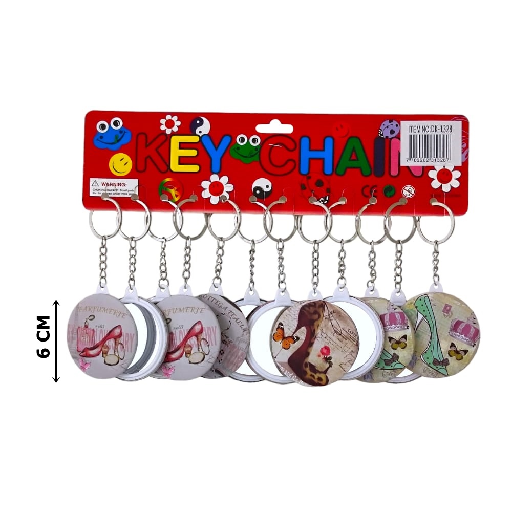 LLAVERO ESPEJO ENCARTONADO TACON DK-1328 (PQT X12)