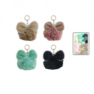 LLAVERO POM POM MOÑO PERLA DK-3315 (PQTX12)
