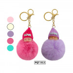 LLAVERO FINO POM POM MUÑECA DK-80 (PQTX12)