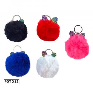 LLAVERO POMPON OREJAS L2154 (PQTX12)