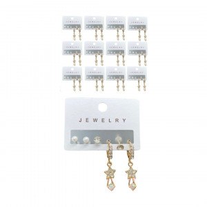 DZ. TOPO Y ARETE LUJO*3PCS BMR-4021-1