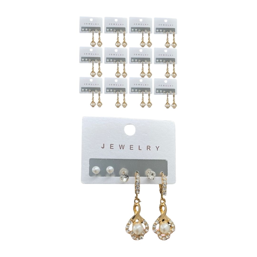 DZ. TOPO Y ARETE LUJO*3PCS BMR-4021-2