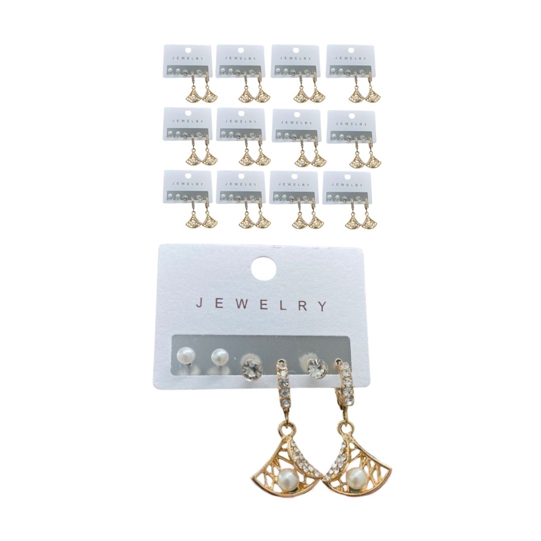 DZ. TOPO Y ARETE LUJO*3PCS BMR-4021-3