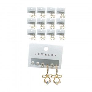 DZ. TOPO Y ARETE LUJO*3PCS BMR-4021-6