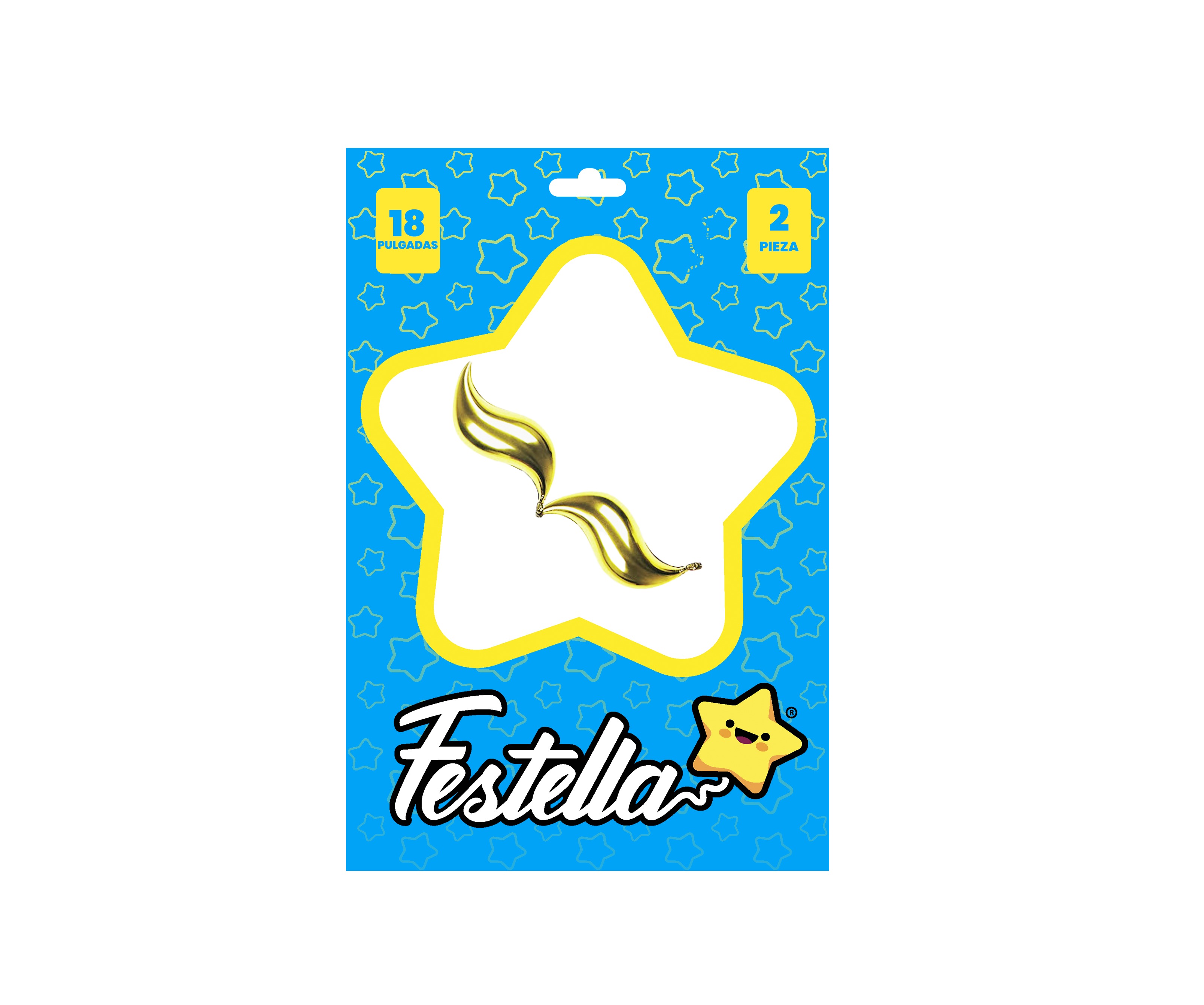 GLOBO PARA COLA SIRENA 18" DORADO (PQTX25)