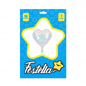 GLOBO CORAZON TORNASOL 18" (PQTX25)