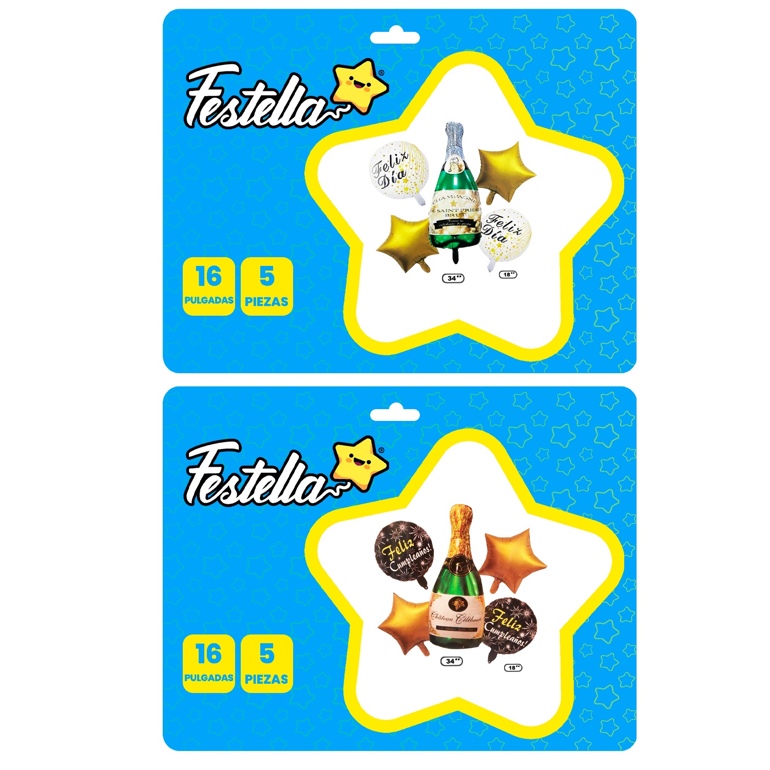 KIT GLOBO CHAMPAÑA X5 (PQTX12)