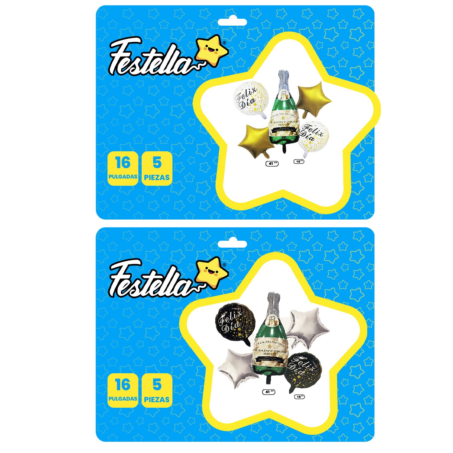 KIT GLOBO CHAMPAÑA X5 (PQTX12)