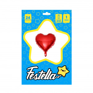 GLOBO CORAZON ROJO 24":