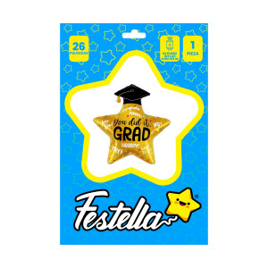 GLOBO ESTRELLA GRADO 26"(PQTX25)