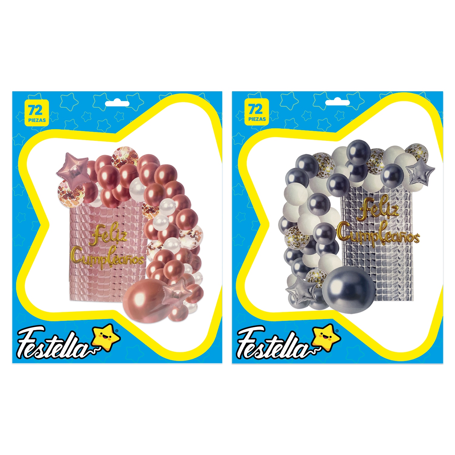 KIT GLOBO ORGANICO FELIZ CUMPLEAÑOS X73 (PQTX10)