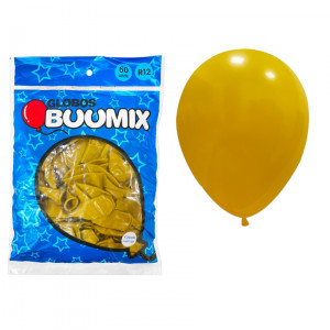GLOBO DE LATEX FUSION MOSTAZA R12X50
