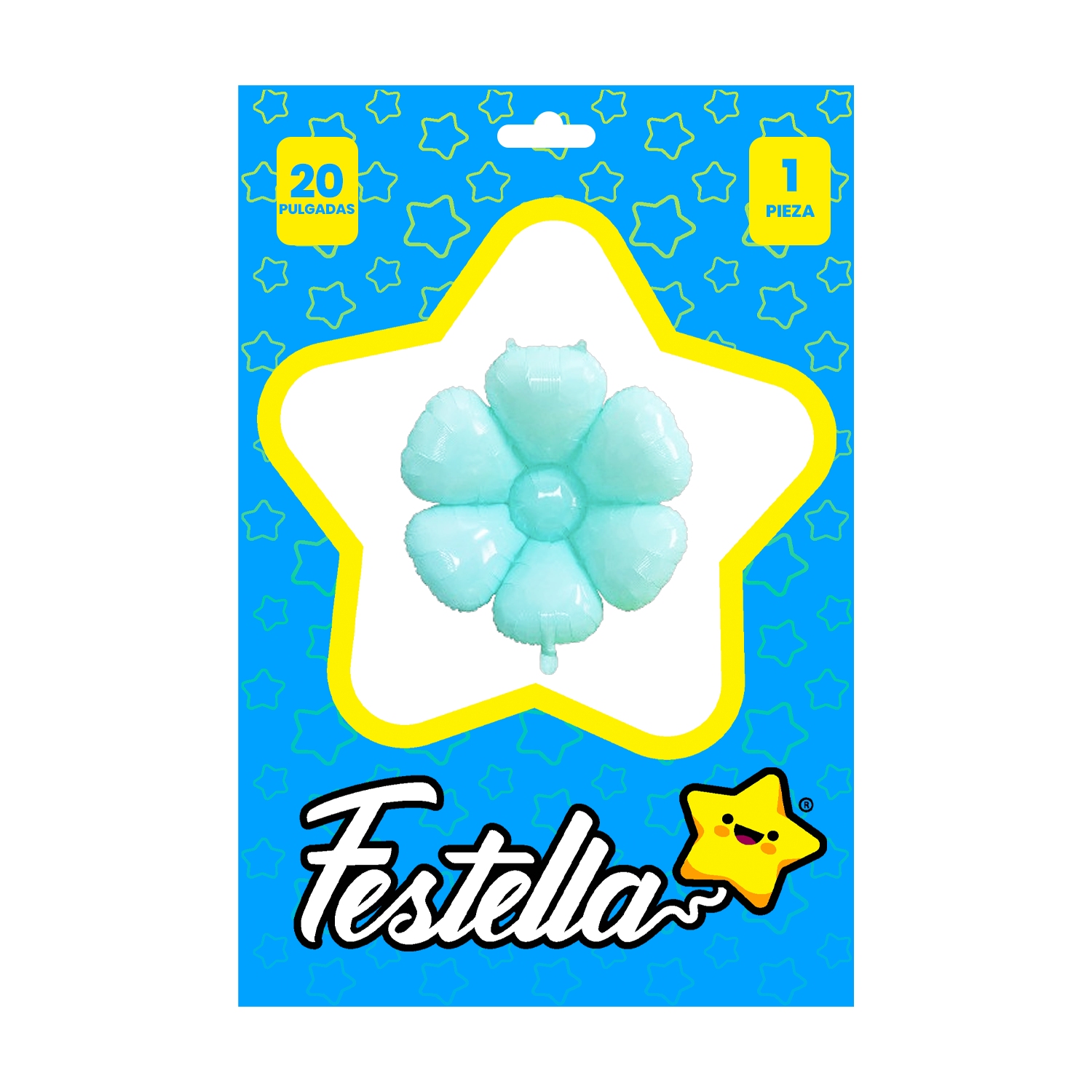 GLOBO FLOR AZUL 20" (PQTX25)