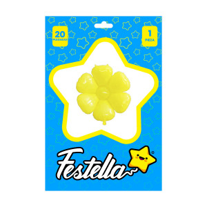 GLOBO FLOR AMARILLO 20" (PQTX25)