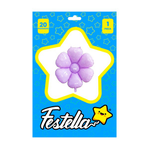GLOBO FLOR LILA 20" (PQTX25)